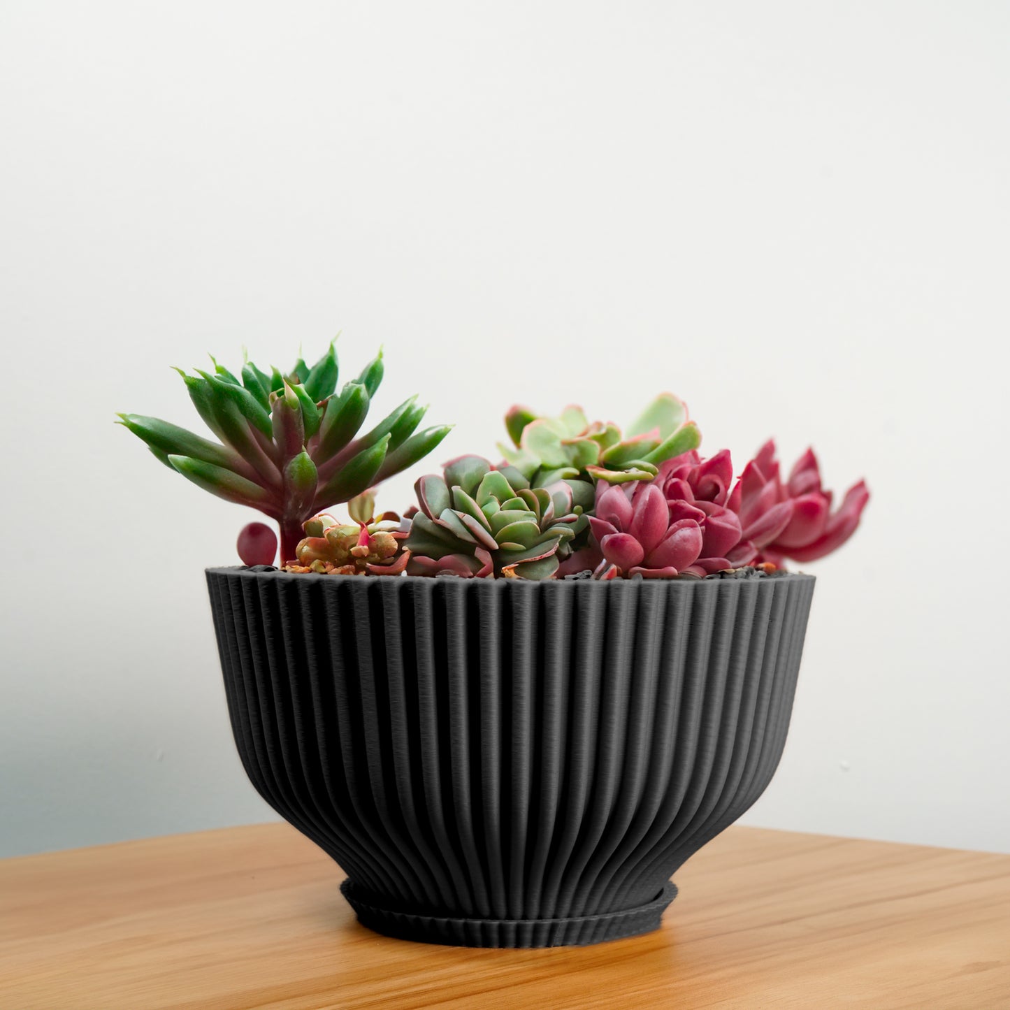 Bonsai Pot with Drainage and Saucer, Succulent Arrangement Planter Pot Unique, Cacti and House Plant Planter, Lightweight Wide Bowl