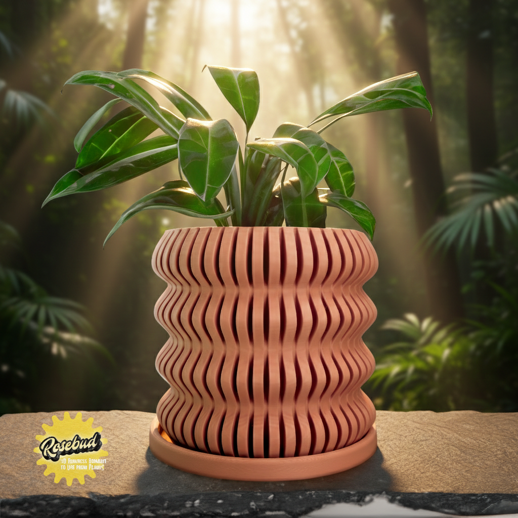 decorative indoor plant containers Spira Modern Bubble Plant Pot Unique, 3D Printed Planter, Planter with Drainage, Orchid Pot, Bonsai Planter Pot, Plant Gift, Cottage Core Decor