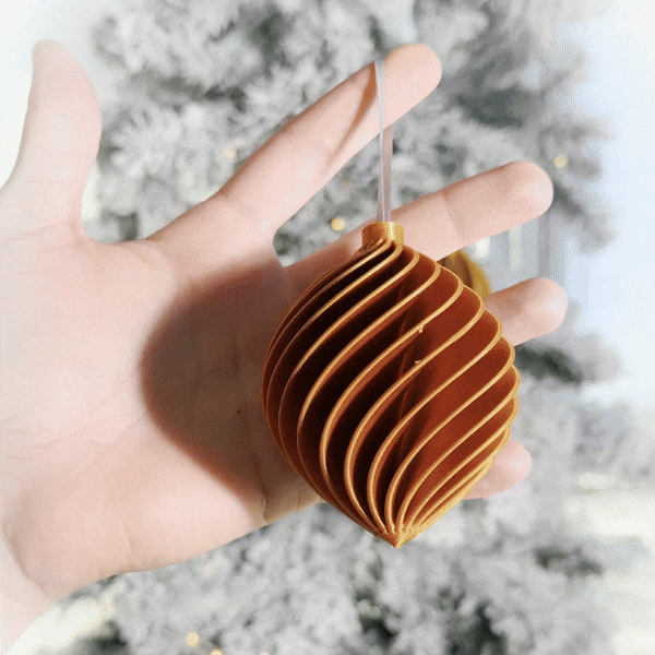 Modern Christmas Tree Ornaments, Set of 4 in Multiple Colors, Unique Holiday Hosting Decor, Gifts for Winter, Seamless Ornament Design