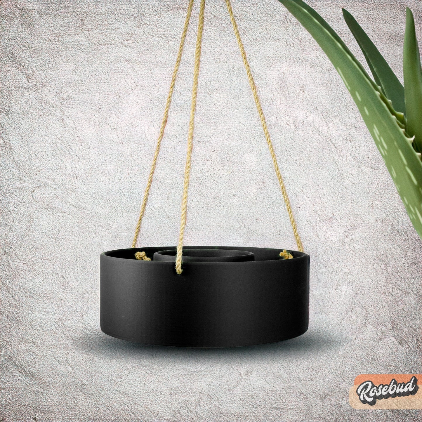 Modern Hanging Planter, Unique 3D Printed Indoor/Outdoor Plant Holder, Succulent Arrangements, Large Patio Plant Pots with Drainage
