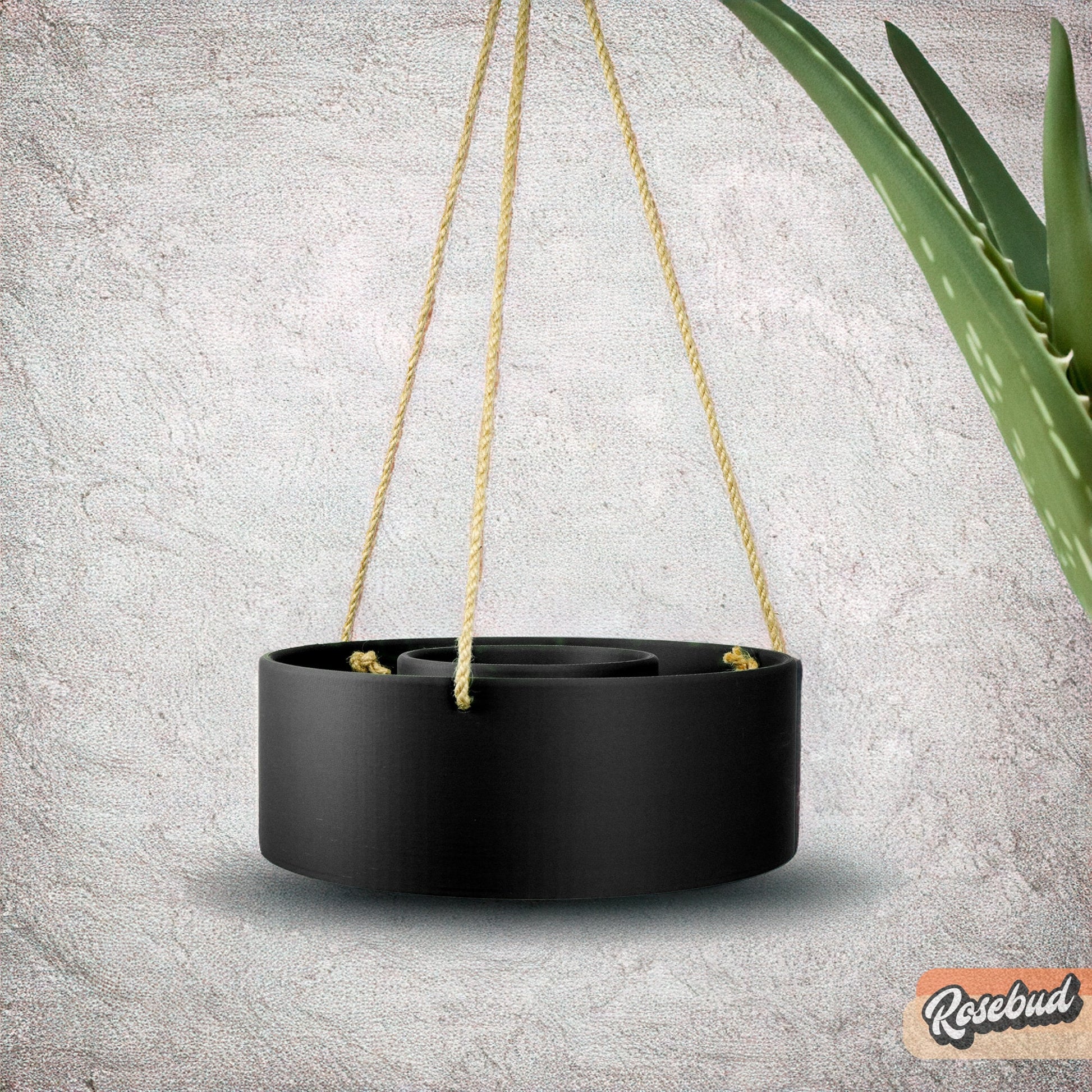 Modern Hanging Planter, Unique 3D Printed Indoor/Outdoor Plant Holder, Succulent Arrangements, Large Patio Plant Pots with Drainage