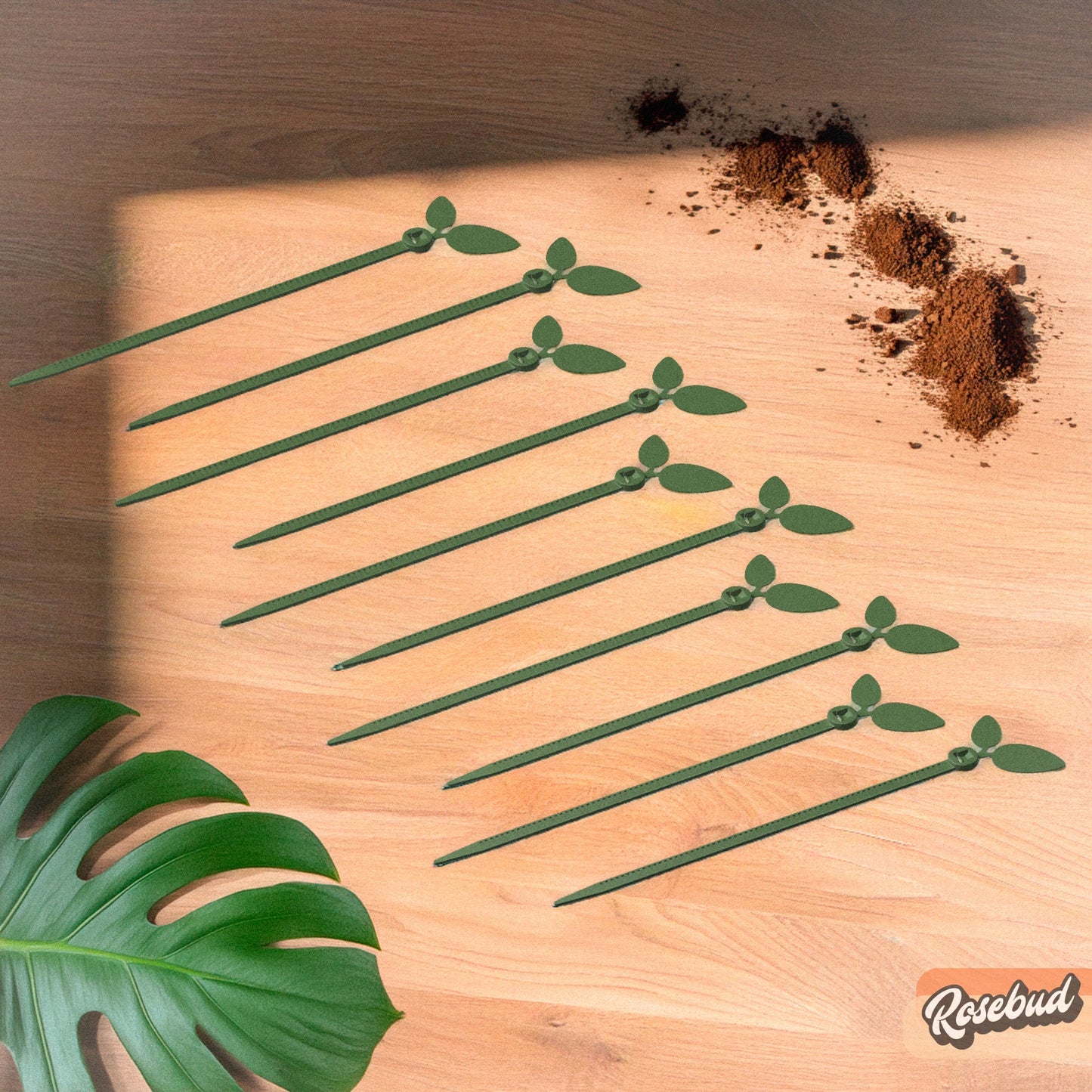 Climbing Houseplant Stem Support, Plant Stakes, Plant Accessories for Philodendron, Alocasia, Monstera and More, 10 Pack Zip-Ties
