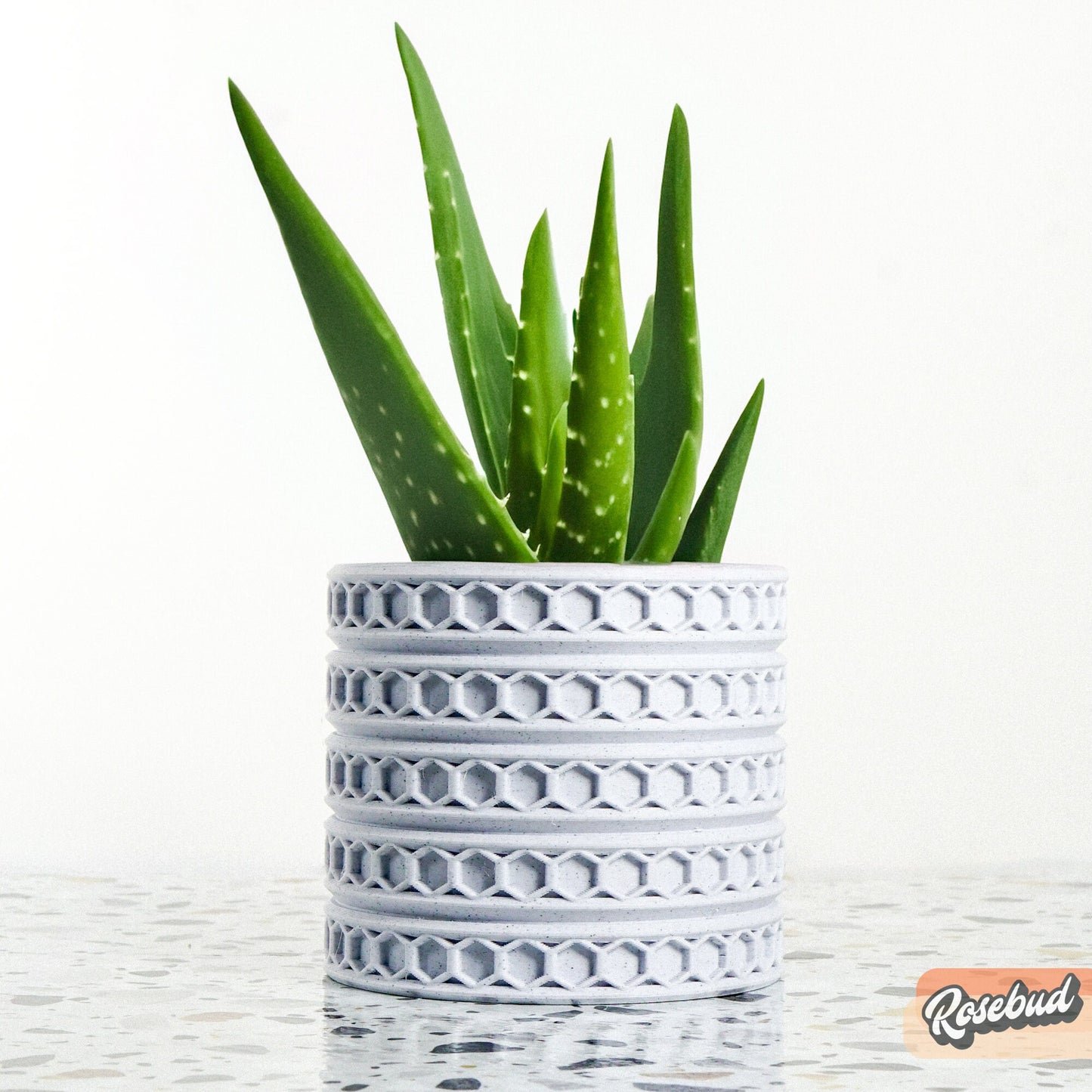 Indoor Matte Mustard Planter, 3D Printed Planter, Planter with Drainage, Unique Decor, Planter with Drip Tray Saucer, Multiple Colors, Orion