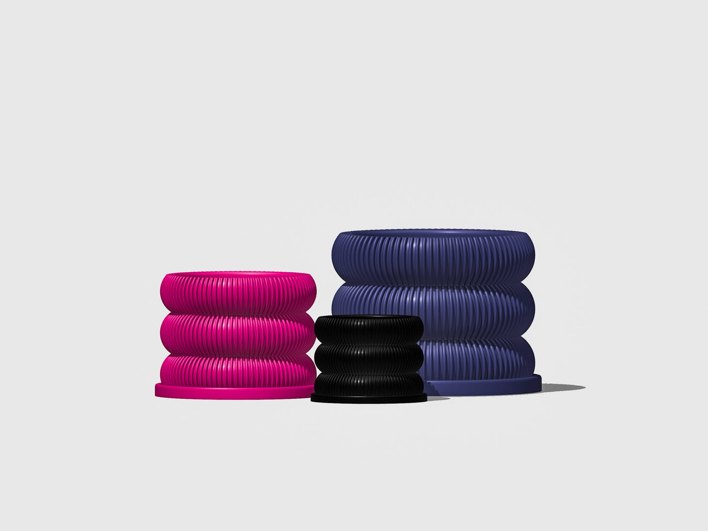 Ribbed Bubble Plant Pot With Drainage and Saucer, 21 Colors and 5 Size Options, 3D Printed Planter, Gift for Plant Lover, Garden Accessories