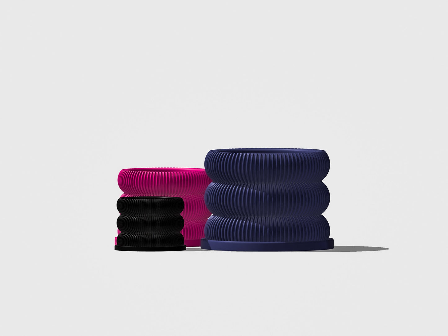 Ribbed Bubble Plant Pot With Drainage and Saucer, 21 Colors and 5 Size Options, 3D Printed Planter, Gift for Plant Lover, Garden Accessories