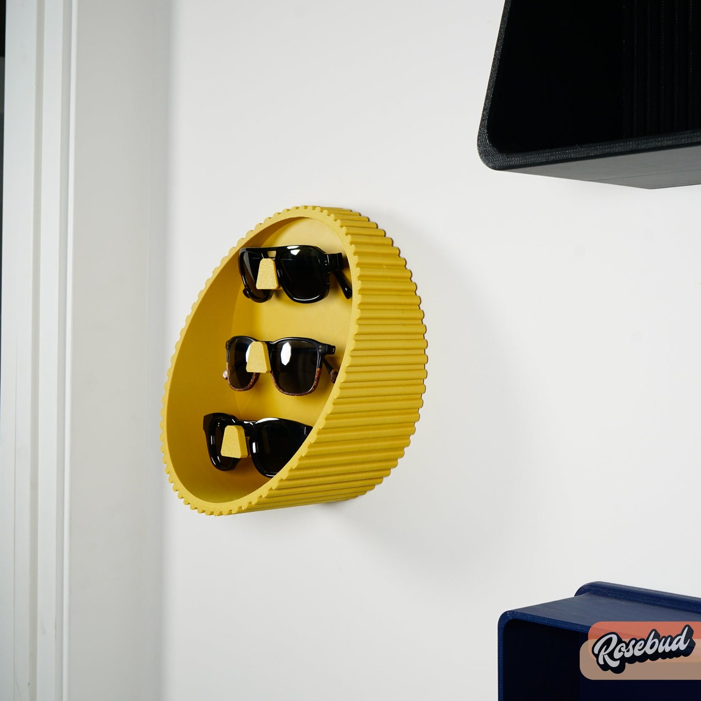 Sunglasses Floating Shelves for Wall, Mid-Century Modern Room Decor, Unique 3D Printed Eyeglasses Display Case, Maximalist Hosting Decor