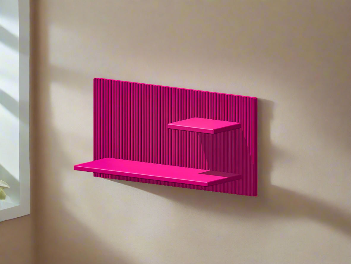 Modern Floating Wall Shelf, Unique Retro Home Decor, 3D Printed Perfume Display/Reed Diffuser Shelf, Wall Shelf Catchall, Hosting Decor Gift