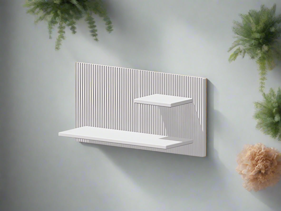 Modern Floating Wall Shelf, Unique Retro Home Decor, 3D Printed Perfume Display/Reed Diffuser Shelf, Wall Shelf Catchall, Hosting Decor Gift