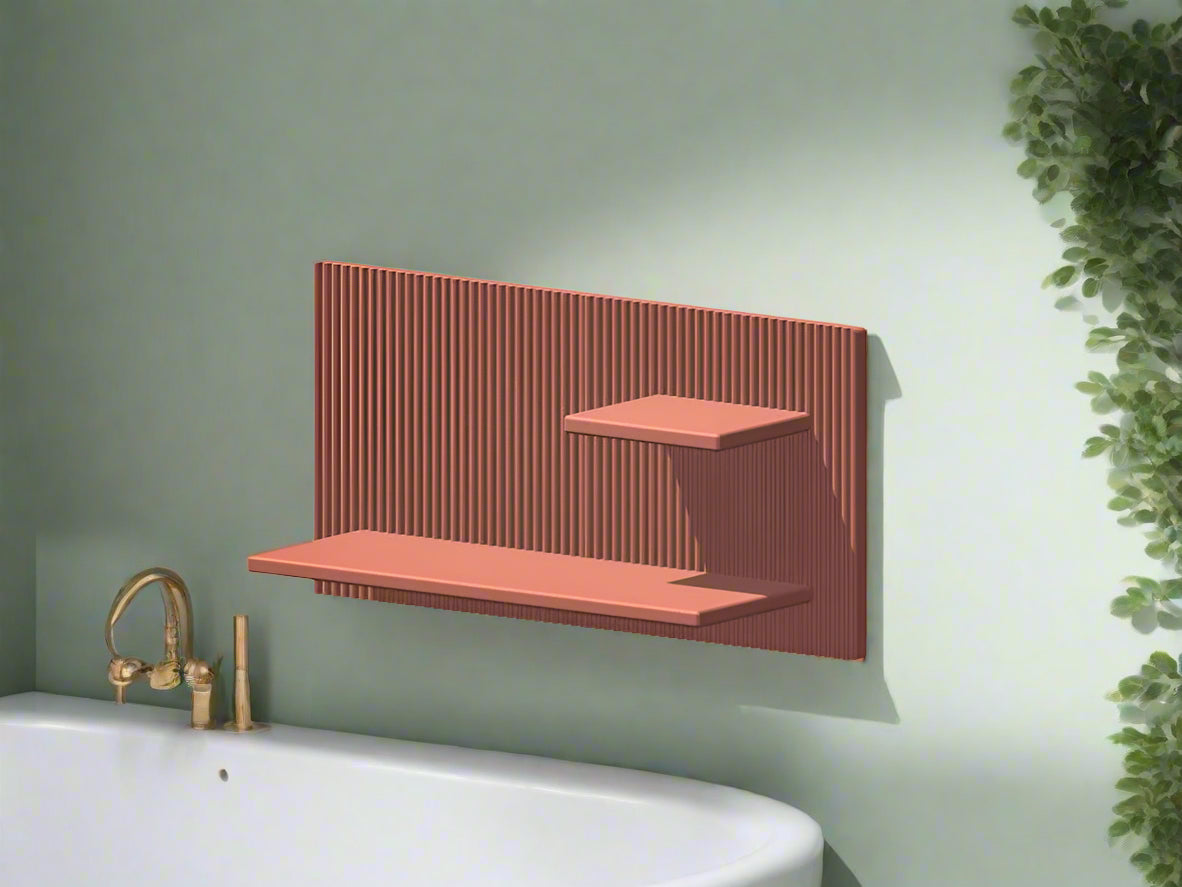 Modern Floating Wall Shelf, Unique Retro Home Decor, 3D Printed Perfume Display/Reed Diffuser Shelf, Wall Shelf Catchall, Hosting Decor Gift