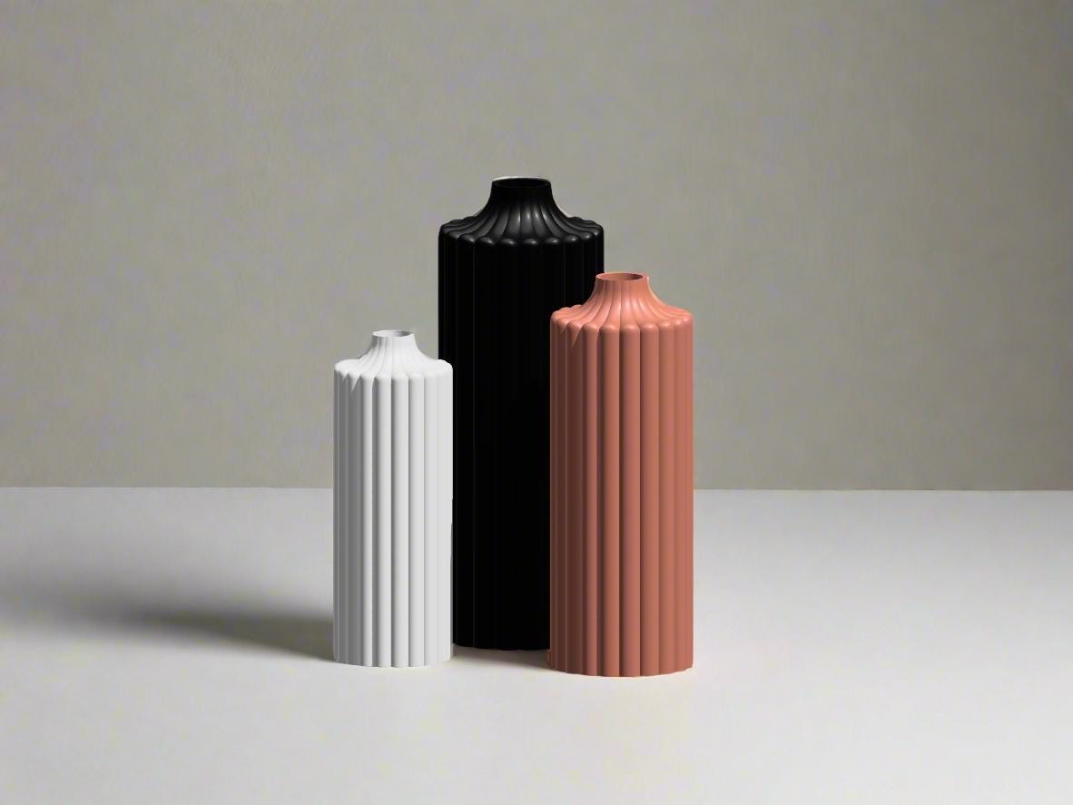 Haute Floral Vase – Modern Vase for Flowers, Mother’s Day Gift, Aesthetic Home Decor, 3 Sizes, Bold Colors, Unique Vase for Living Room