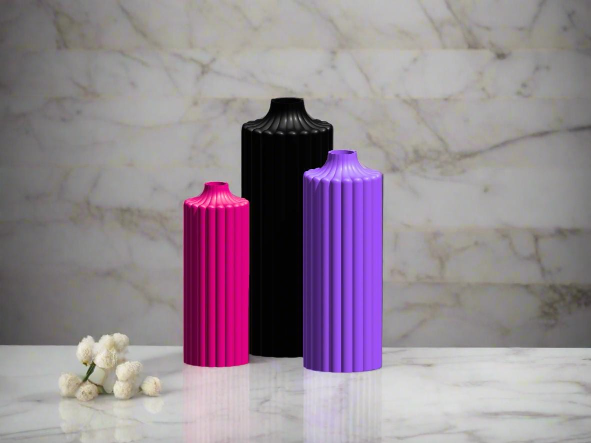 Haute Floral Vase – Modern Vase for Flowers, Mother’s Day Gift, Aesthetic Home Decor, 3 Sizes, Bold Colors, Unique Vase for Living Room