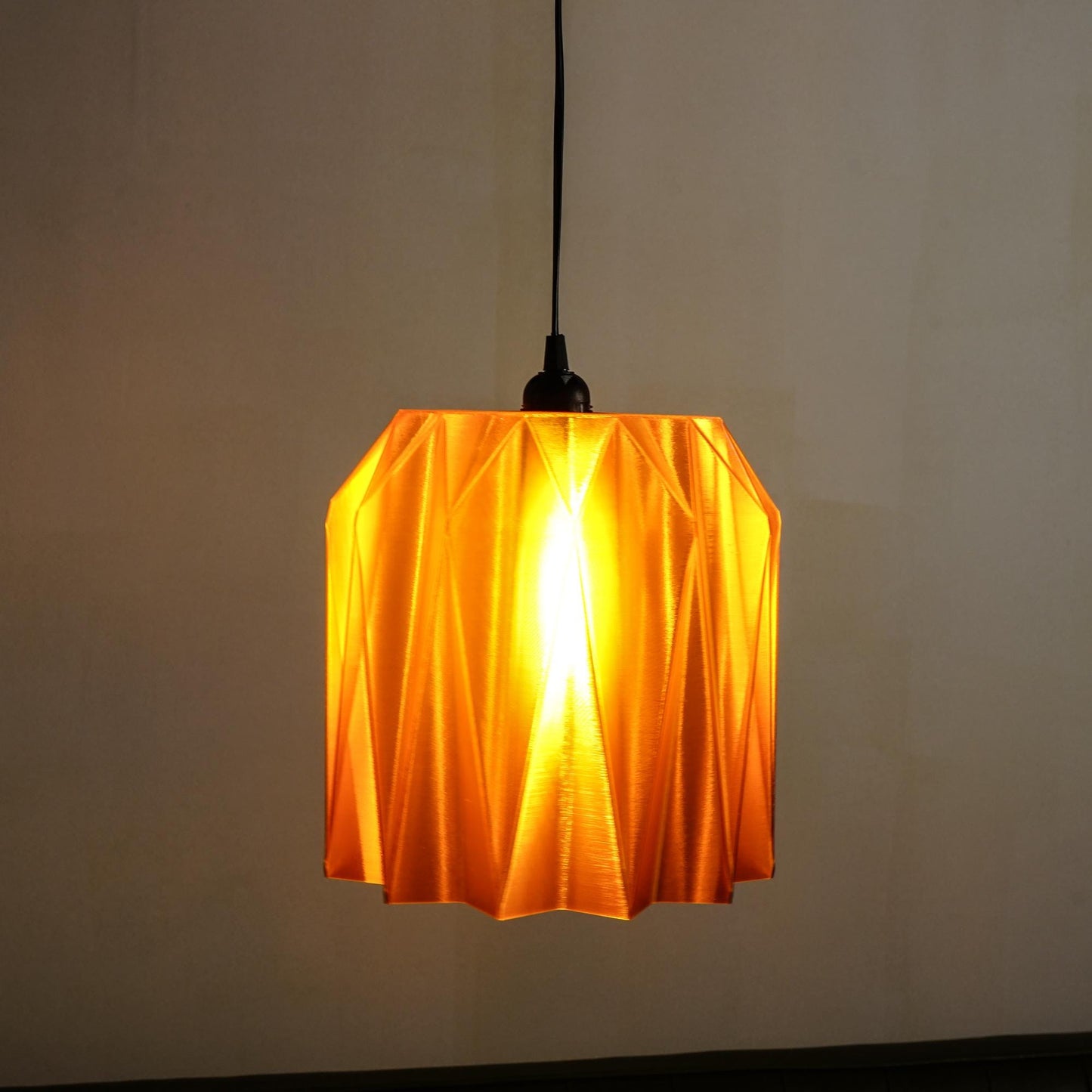 Crystal 3D Printed Lamp Shade | Modern Clear Pendant Light | Minimalist PLA Lighting | E26/E27 Compatible Light Shade