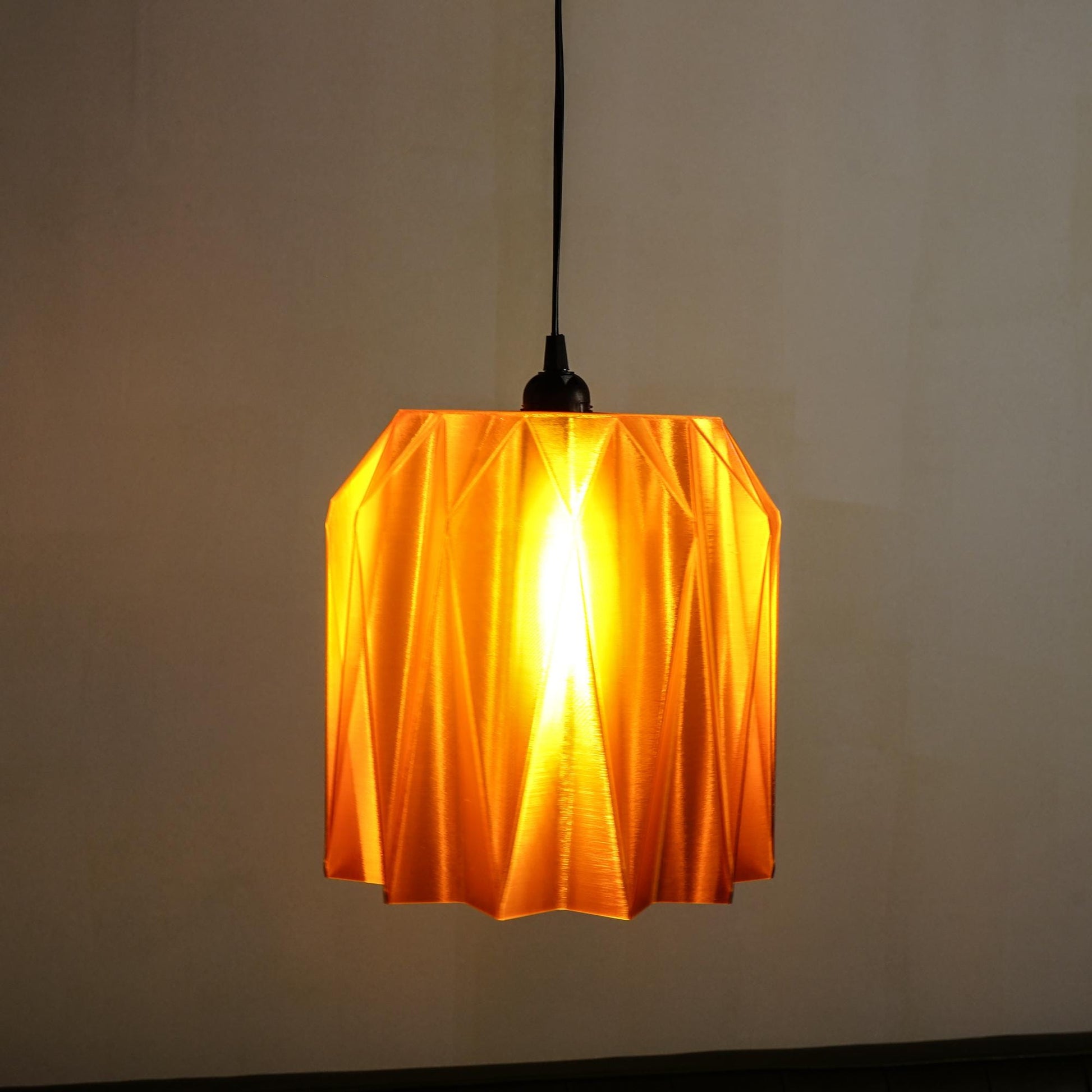 Crystal 3D Printed Lamp Shade | Modern Clear Pendant Light | Minimalist PLA Lighting | E26/E27 Compatible Light Shade