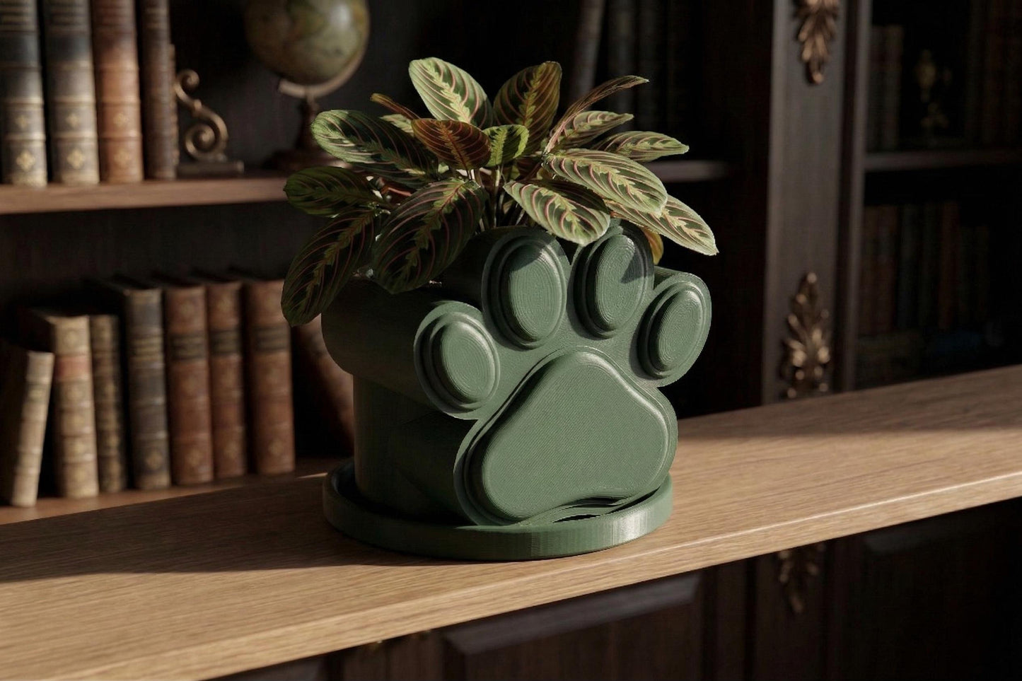 Paw Print Plant Pot with Drainage, Dog Lover Planter, Cute Paw Planter for Succulents, 3D Printed Pet Plant Pot, Dog Mom Gift, Cat Lover Pot