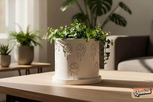 Modern Indoor Planter Pot, Minimalist 3D Printed Plant Pot, Contemporary Houseplant Decor, Lightweight Pot, 4–10 Inch