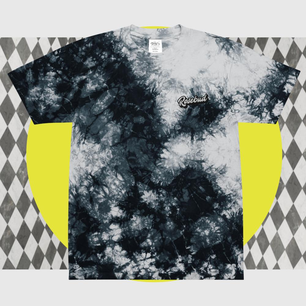 Classic Rosebud Oversized Tie Dye T-Shirt