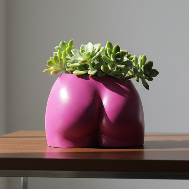 succulent ass plant Butt Plant Pot with drainage and Drip trays