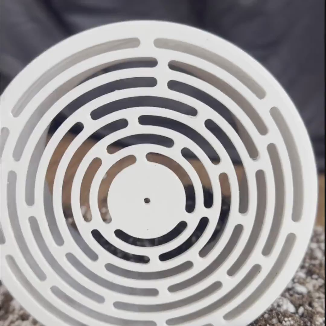 Modern Fluted Planter with Drainage | 3D Printed Plant Pot 4–11 Inch | Black, White, Beige | Raised Letter Drip Tray, Rotunda