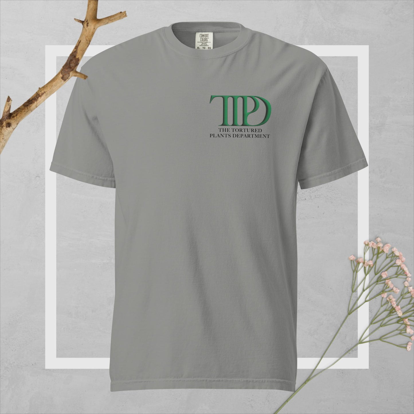 Tortured Plants Department Tee - Black Text