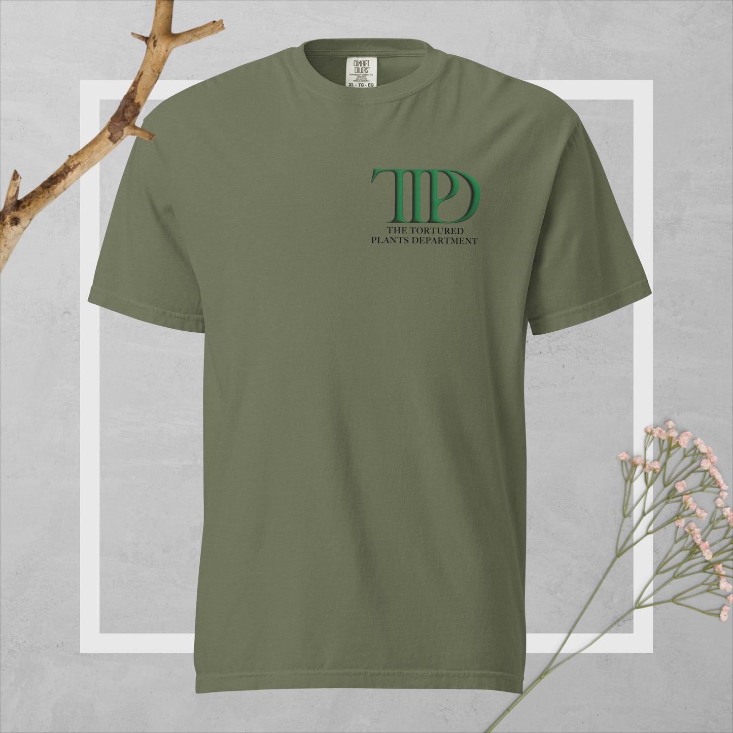 Tortured Plants Department Tee - Black Text