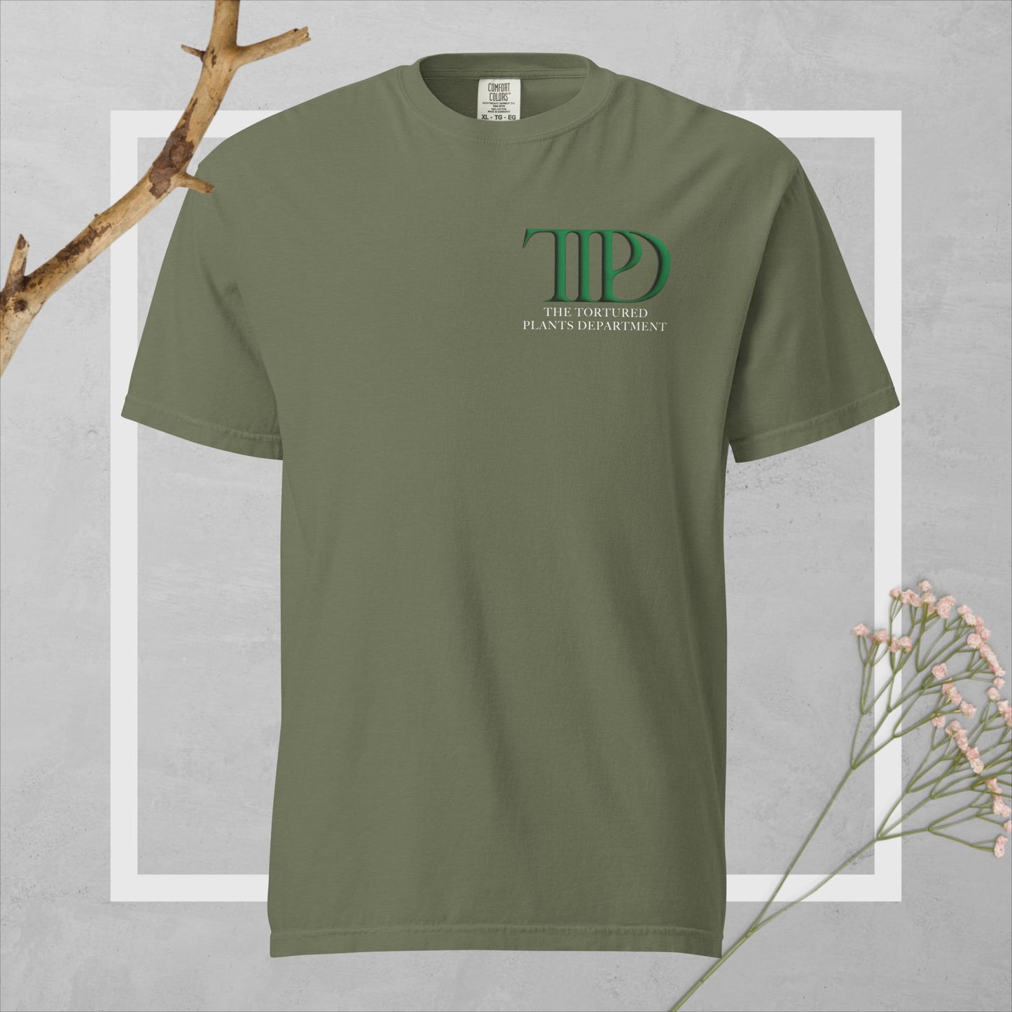 Tortured Plants Department Tee - White Text