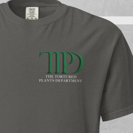 Tortured Plants Department Tee - White Text