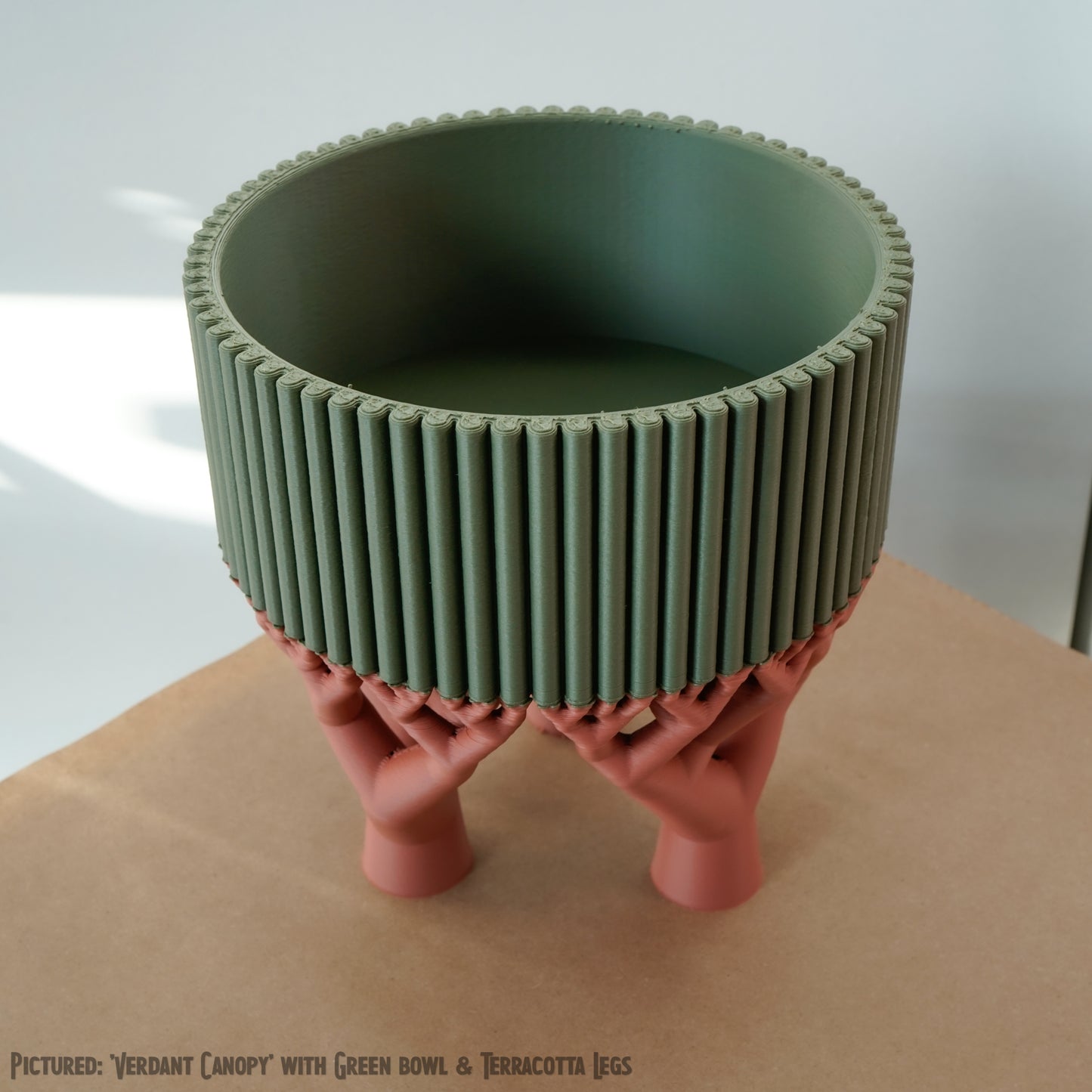 The Verdant Canopy Footed Pedestal Fruit Bowl and Catchall Decor in Rainbow