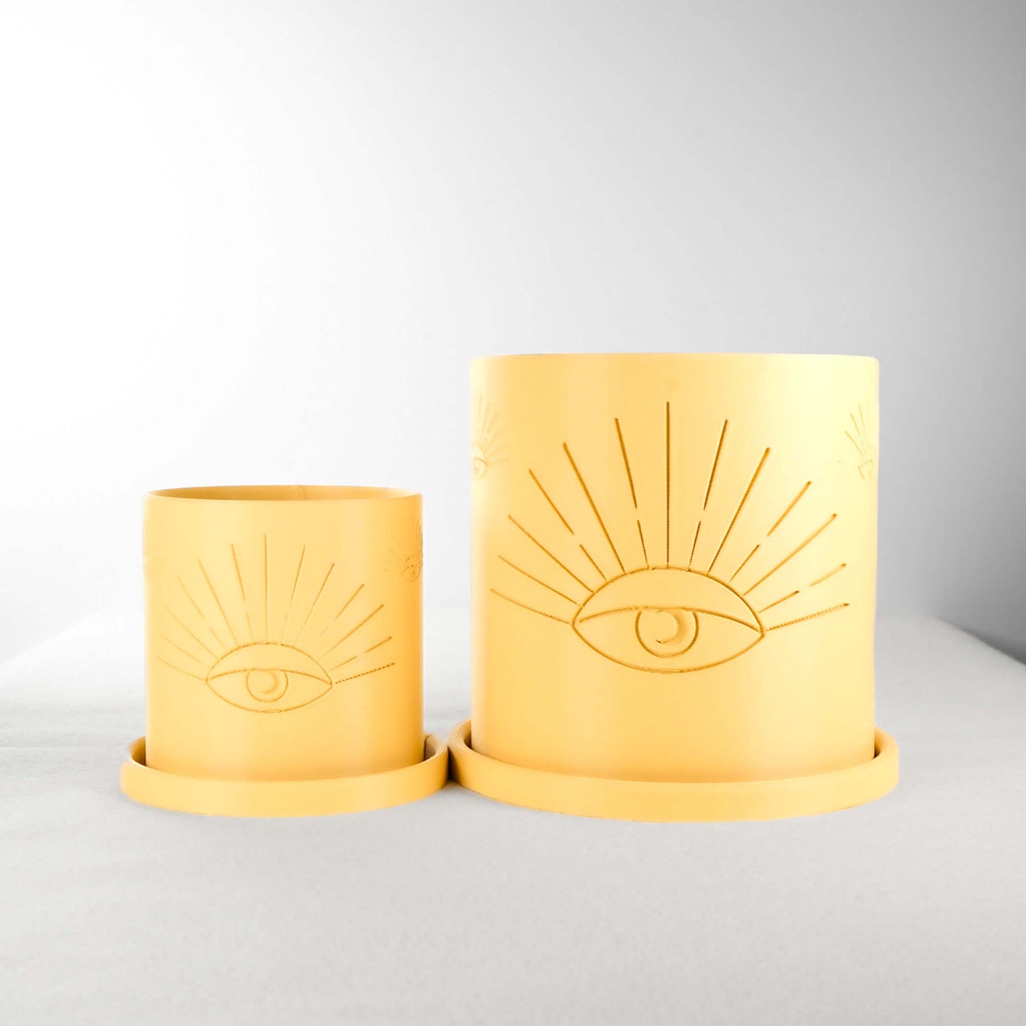 All-Seeing Eye Planter - Rosebud HomeGoods Mustard 4 With Drip Tray MODERN HOME GOOD