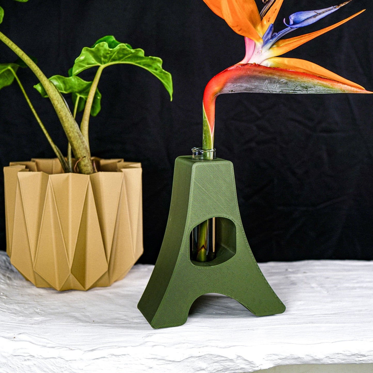 “D” Art Nouveau Propagation Station - Rosebud HomeGoods Black No Plant Cutting MODERN HOME GOOD