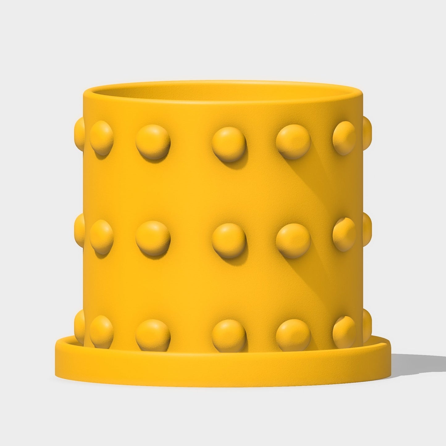 Dot Pot - Rosebud HomeGoods Mustard 4 Inch With Drip Tray MODERN HOME GOOD