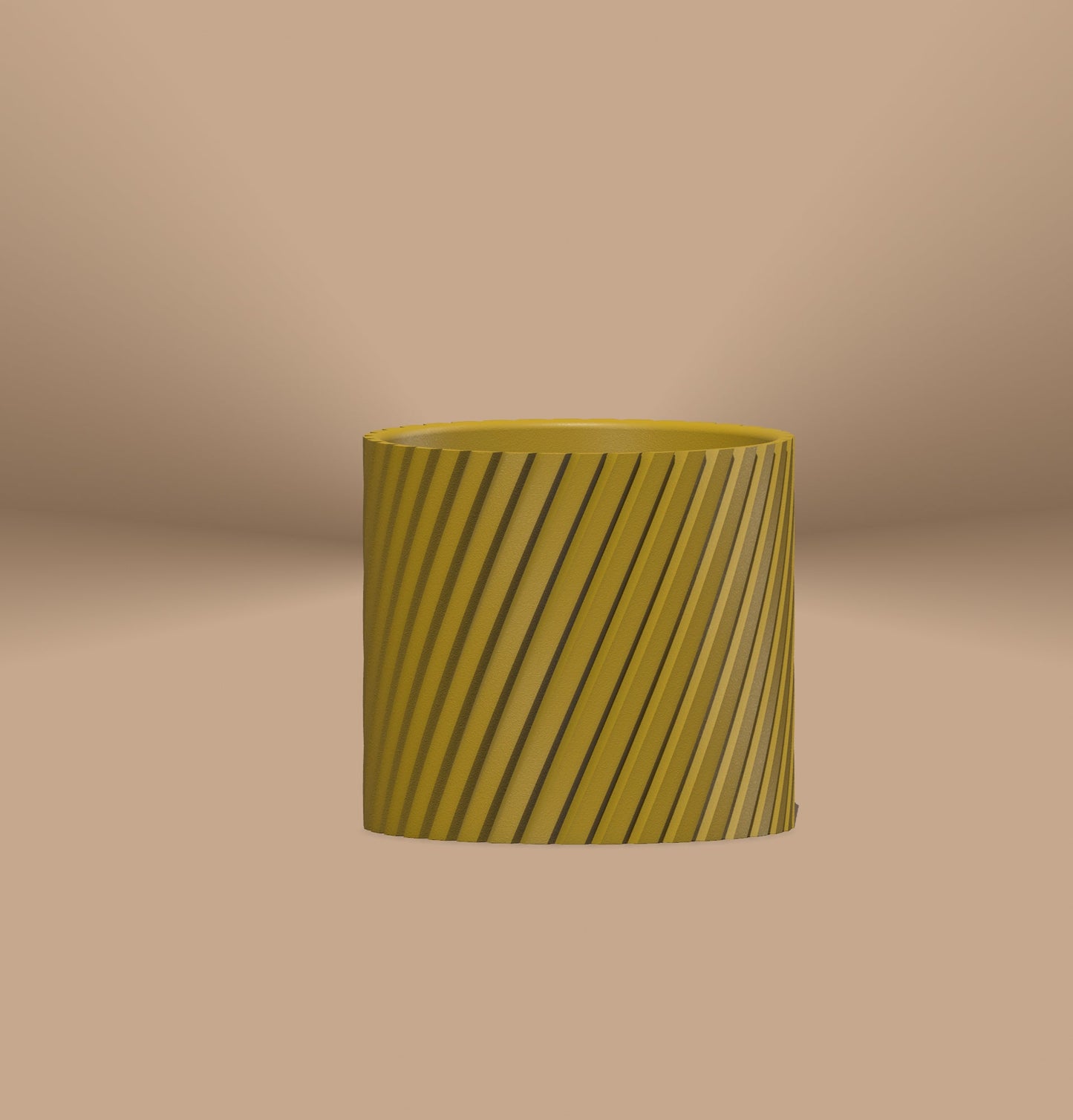 Full Spiral Planter - Rosebud HomeGoods 4 Mustard Without Drip Tray MODERN HOME GOOD