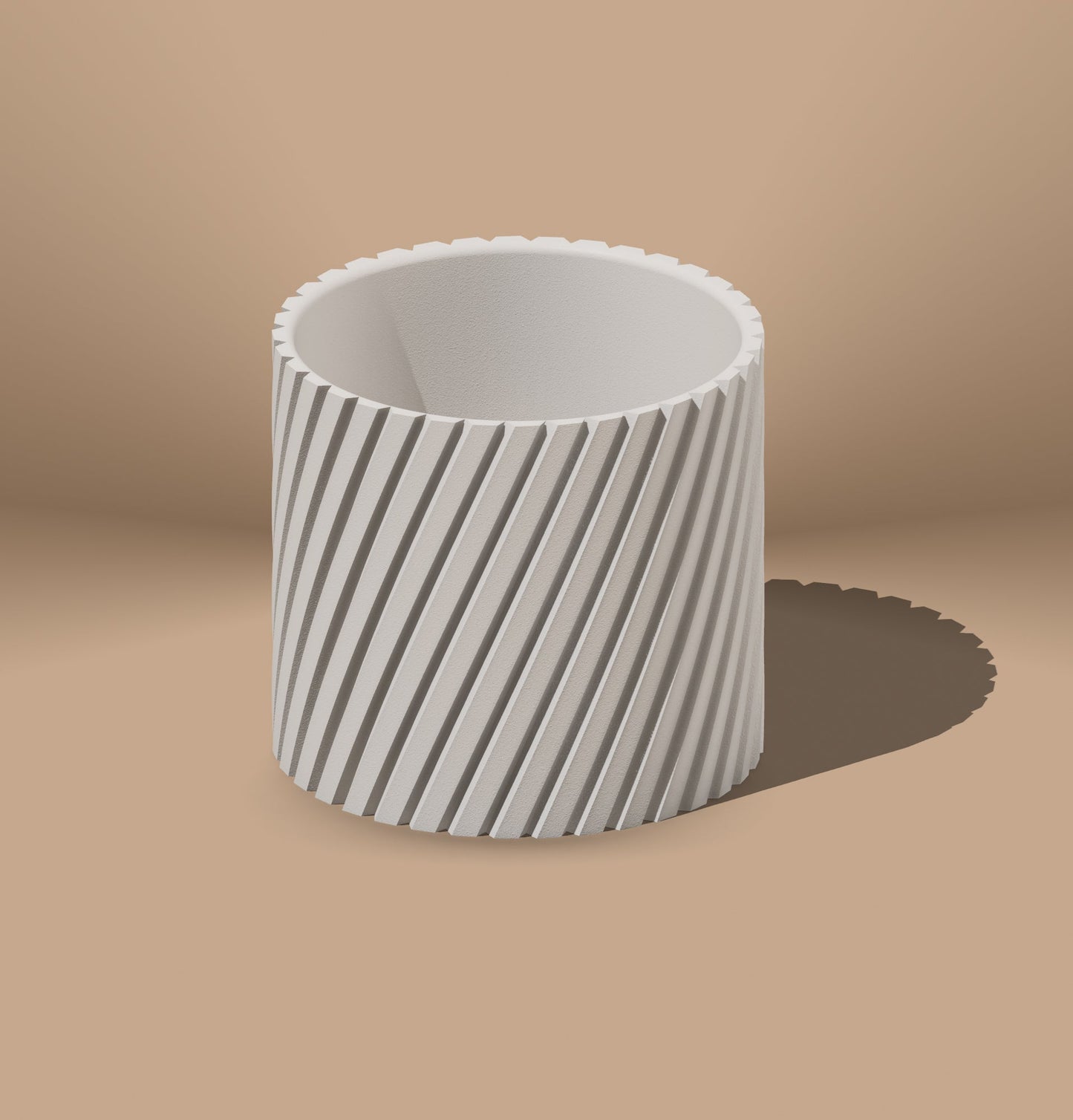 Full Spiral Planter - Rosebud HomeGoods 4 White Without Drip Tray MODERN HOME GOOD