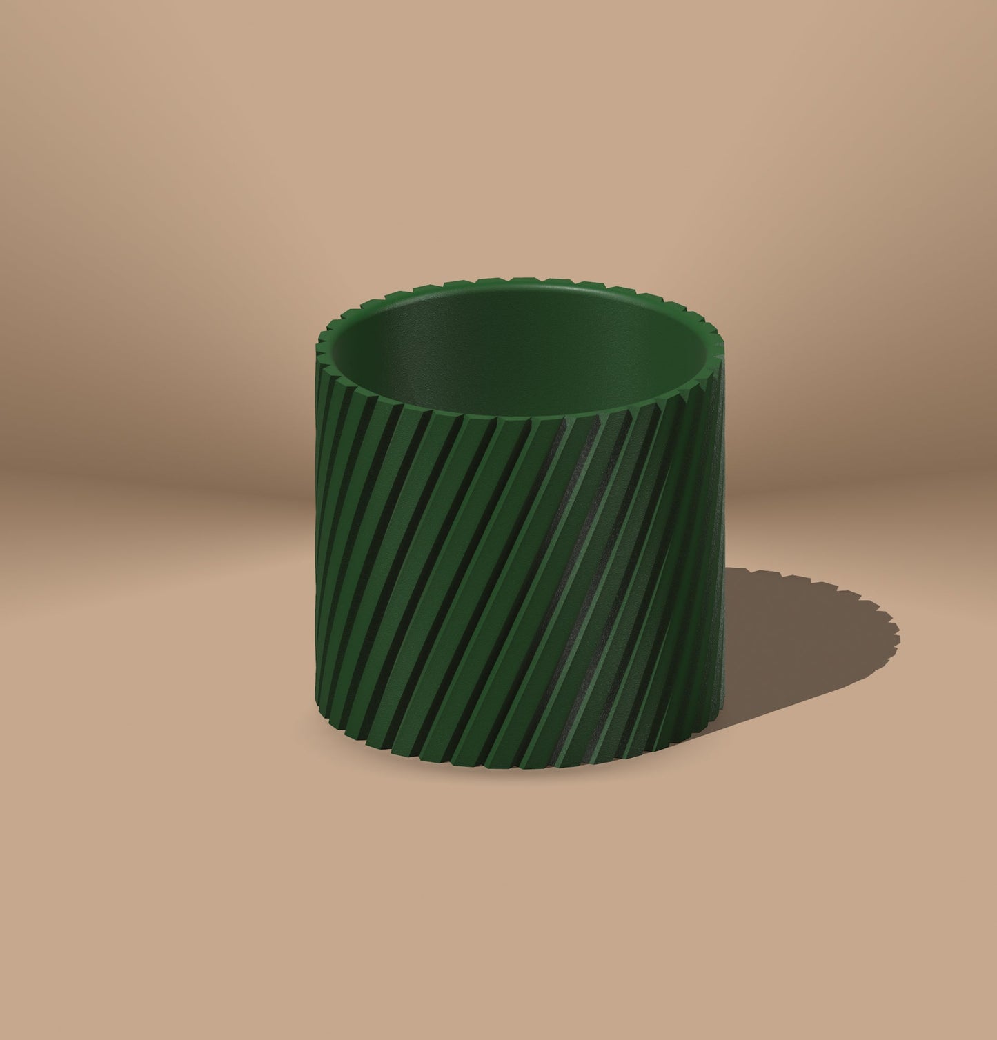 Full Spiral Planter - Rosebud HomeGoods 4 Green Without Drip Tray MODERN HOME GOOD