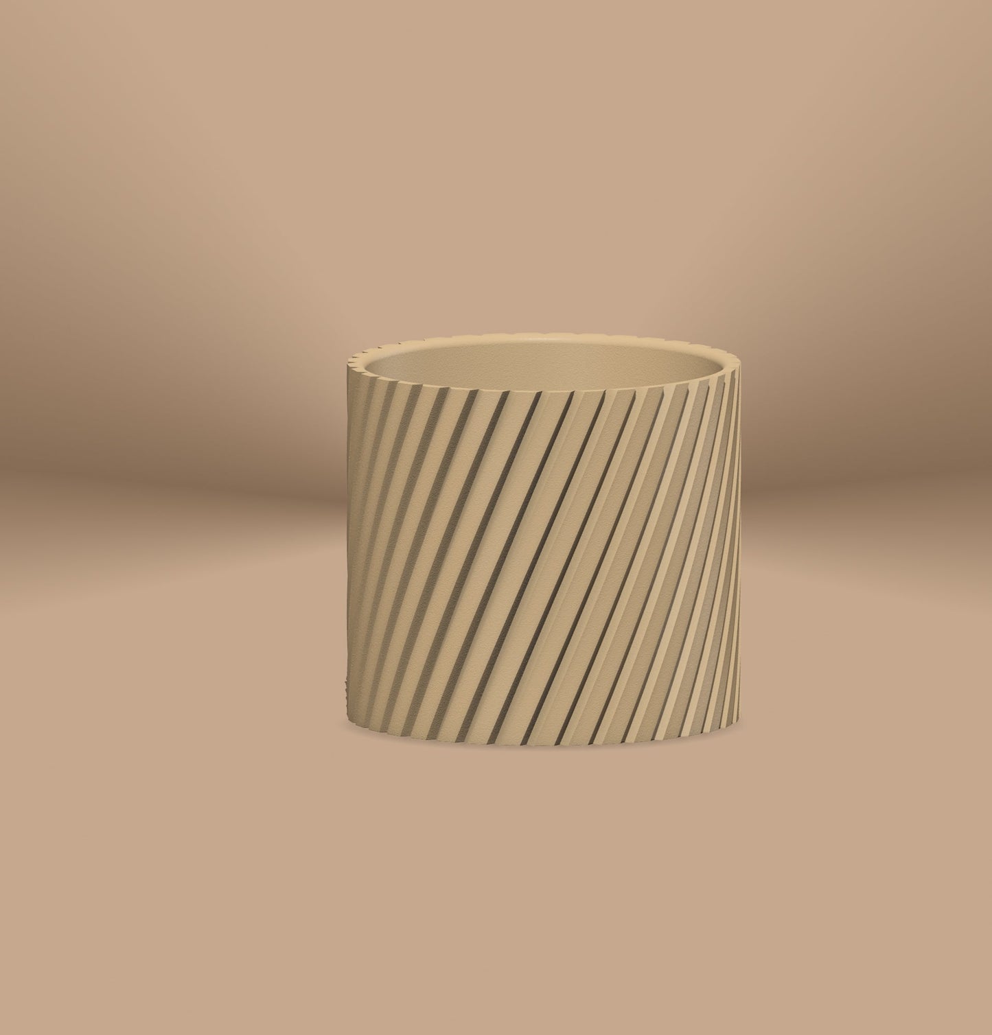 Full Spiral Planter - Rosebud HomeGoods 4 Beige Without Drip Tray MODERN HOME GOOD