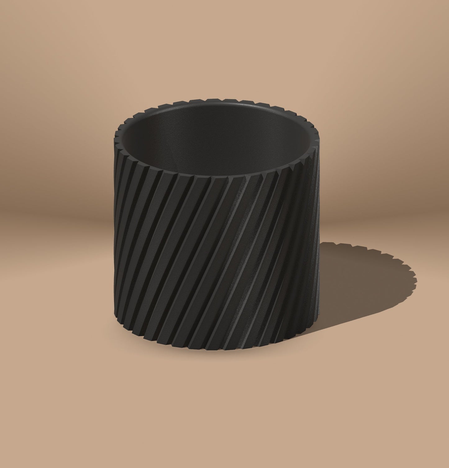Full Spiral Planter - Rosebud HomeGoods 4 Black Without Drip Tray MODERN HOME GOOD