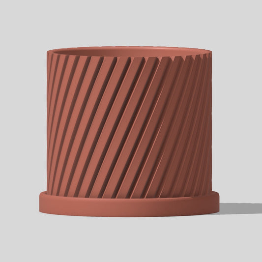 Full Spiral Planter - Rosebud HomeGoods 4 Black Without Drip Tray MODERN HOME GOOD