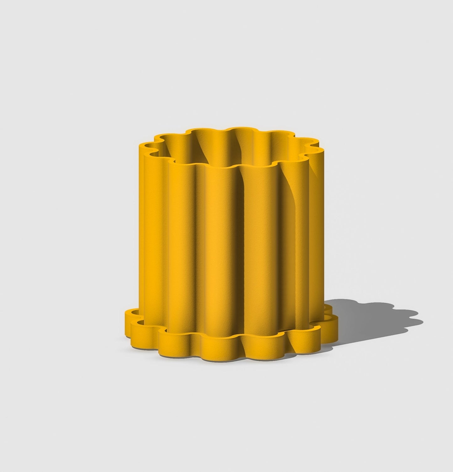 Funky Plant Pot, Mid Century Modern Pots with Drainage and Saucer, Cache Planter Pot "FLOW" - Rosebud HomeGoods Mustard 4 Without Drip Tray MODERN HOME GOOD
