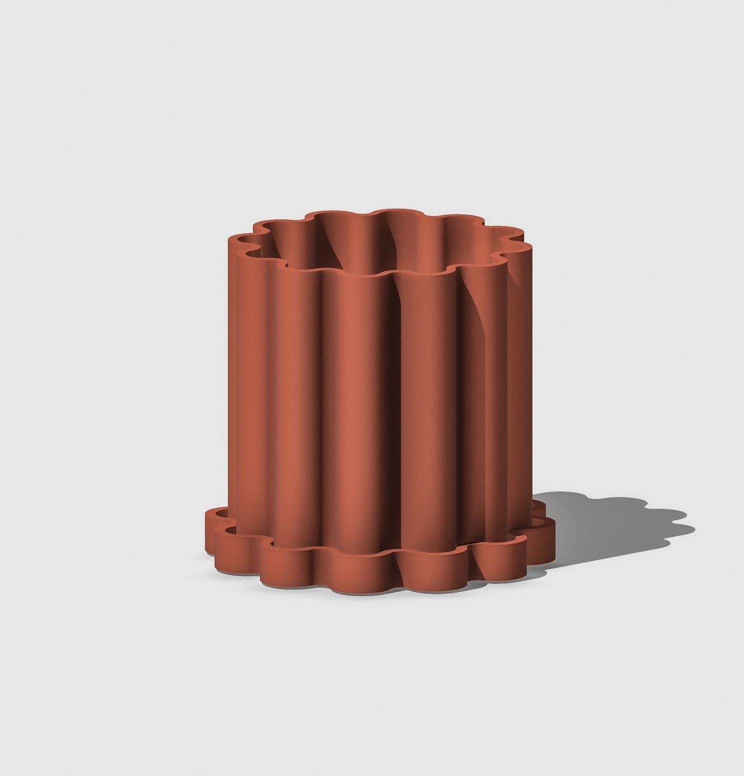 Funky Plant Pot, Mid Century Modern Pots with Drainage and Saucer, Cache Planter Pot "FLOW" - Rosebud HomeGoods Terracotta 4 Without Drip Tray MODERN HOME GOOD
