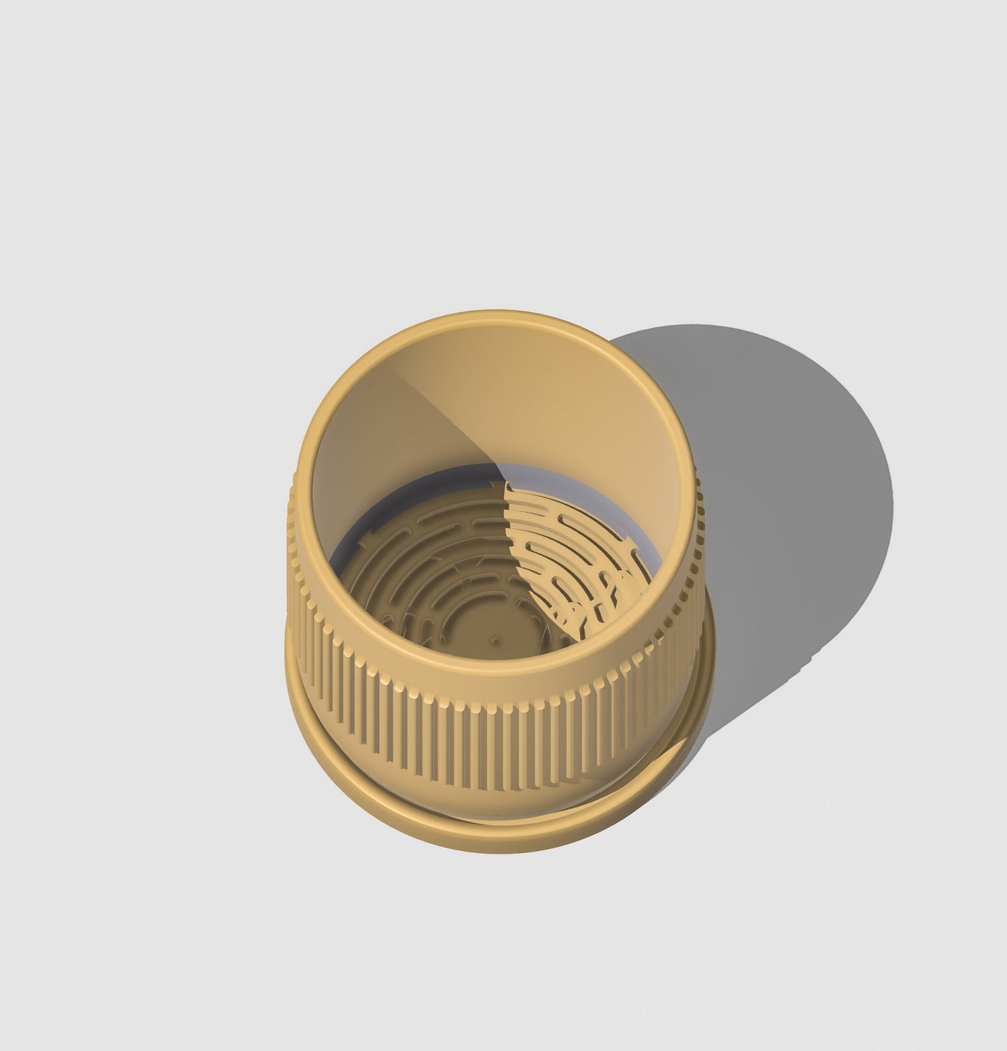 Mid-Century Ribbed Planter with Drainage and Saucer, 3D Printed Planter with Unique Modern Design, Lightweight Cottagecore Decor
