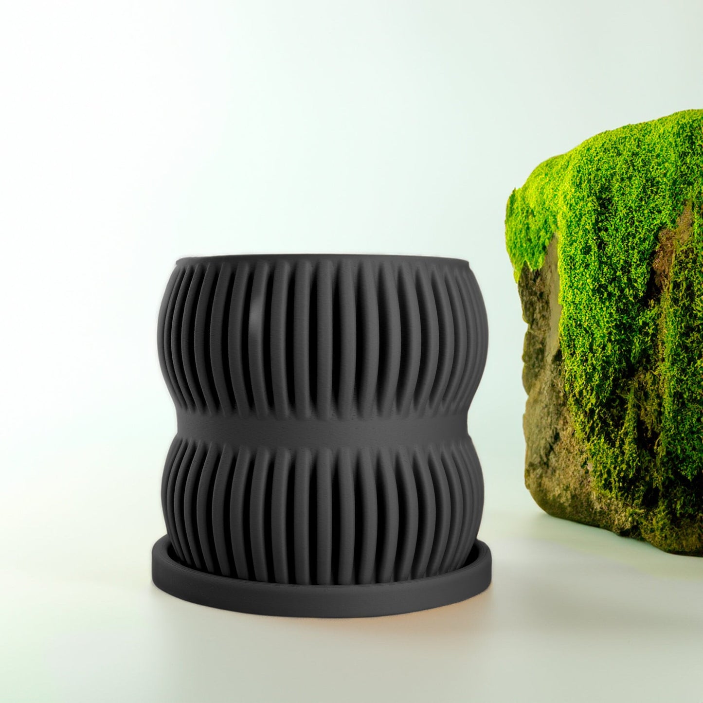 Cute Plant Pot Unique, Pots with Drainage and Saucer, Bonsai, Orchid, Cacti Modern Planter, Lightweight Bookshelf Decor, Plant Gift Cute