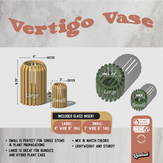 Propagation Station for Plant Cuttings, Bookshelf Table Decor, Multiple Sizes and Colors, 3D Printed Vase, Gifts for Plant Lovers, Vertigo