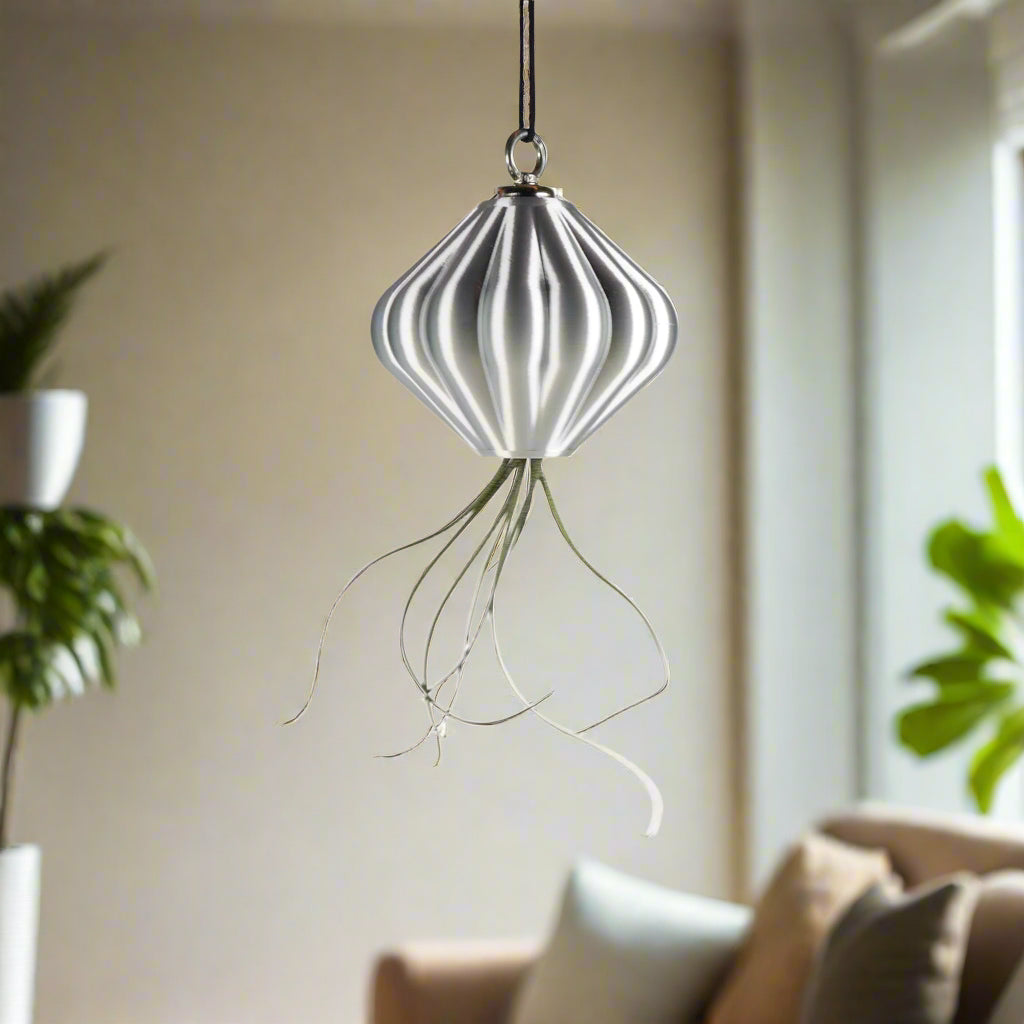 MAGNETIC Air Planter, JellyFish, Air Plant Included - Rosebud HomeGoods Small Silver MODERN HOME GOOD
