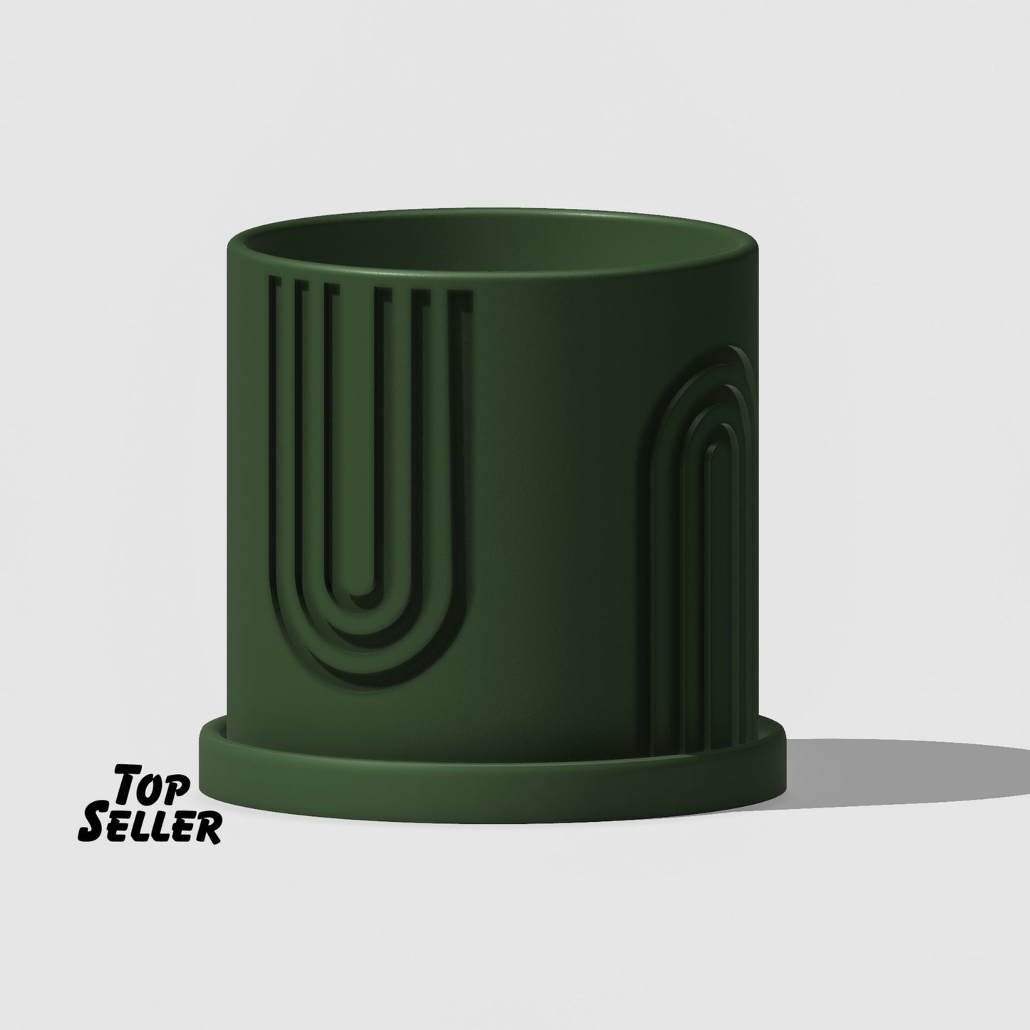 Nordic Rainbow Planter - Rosebud HomeGoods 4 With Drip Tray Mustard MODERN HOME GOOD