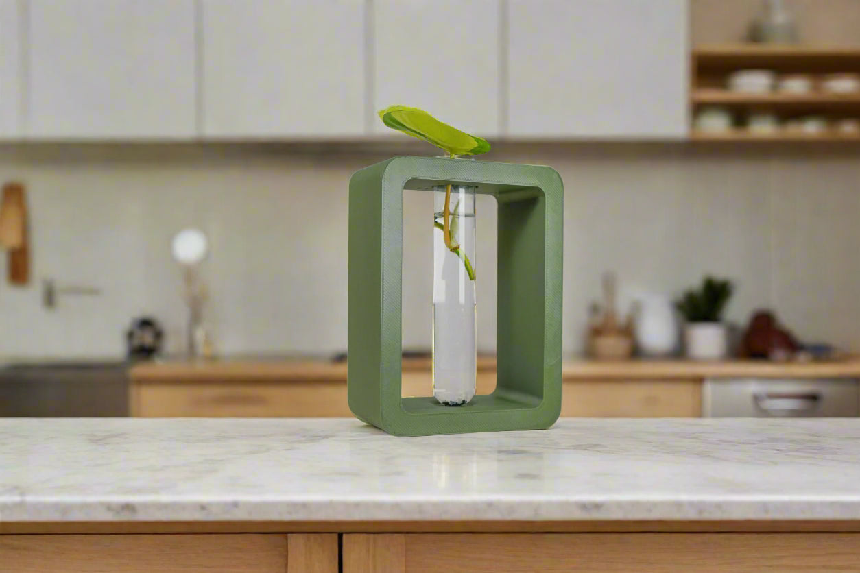 Rectangle Propagation Station - Rosebud HomeGoods Green Stand & Tube MODERN HOME GOOD