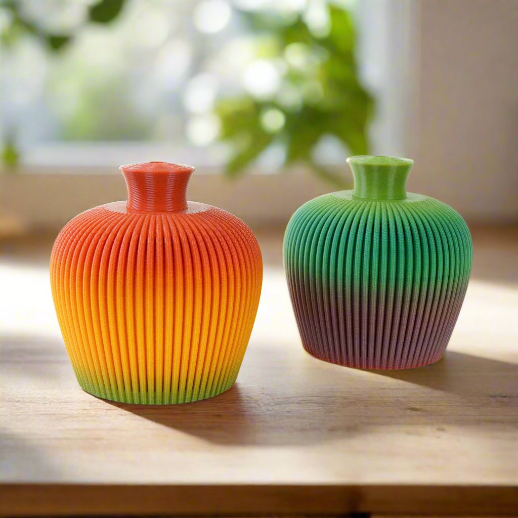 Ribbed Water Bell Thumb Pot - Rosebud HomeGoods NO Drip Tray Beige MODERN HOME GOOD