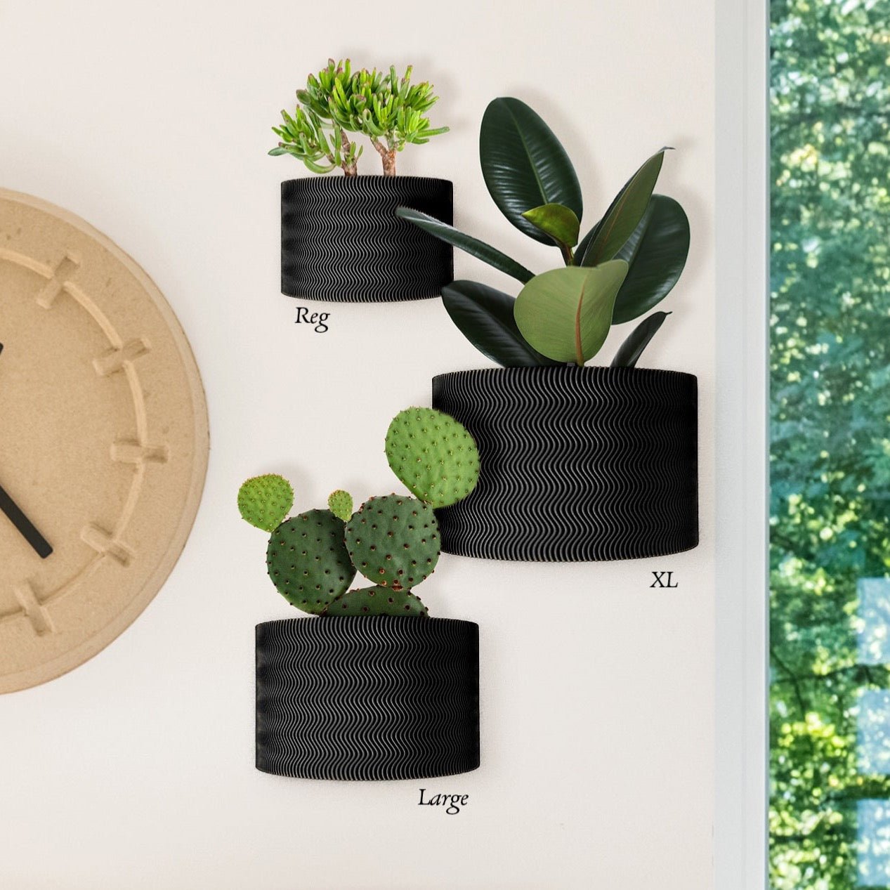 wall plant pots indoor Half Moon Ripple Wall Planter – Stylish, Durable, Eco-Friendly, Modern Design, Indoor & Outdoor Use, Multiple Sizes & Colors, Space-Saving, Vertical
