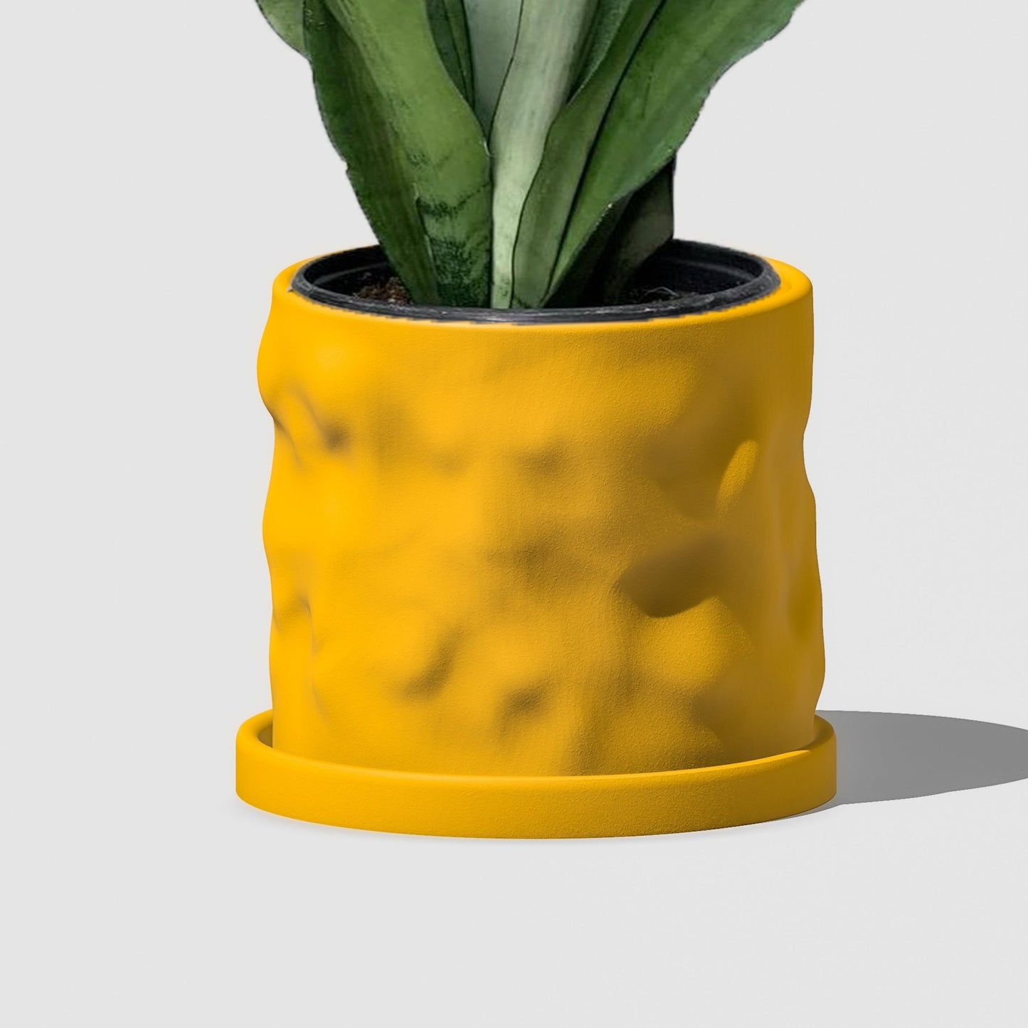 The Arezzo Plant Pot - Rosebud HomeGoods Mustard 4 With Drip Tray MODERN HOME GOOD