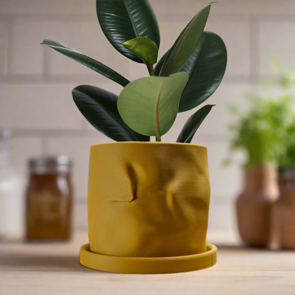 The Arezzo Plant Pot - Rosebud HomeGoods Black 4 Without Drip Tray MODERN HOME GOOD