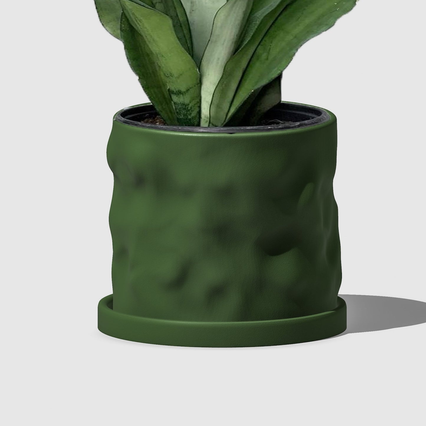 The Arezzo Plant Pot - Rosebud HomeGoods Green 4 With Drip Tray MODERN HOME GOOD