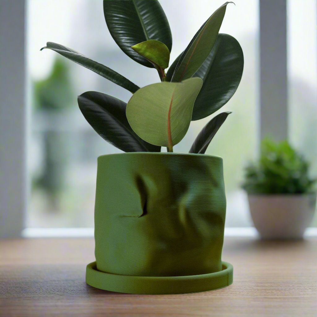 The Arezzo Plant Pot - Rosebud HomeGoods Black 4 Without Drip Tray MODERN HOME GOOD